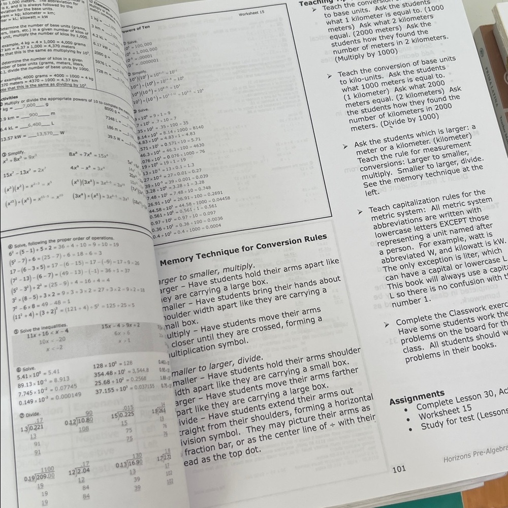 Horizons Pre-Algebra Teacher's Guide Clean / Excellent Math Curriculum Book - Picture 6 of 6